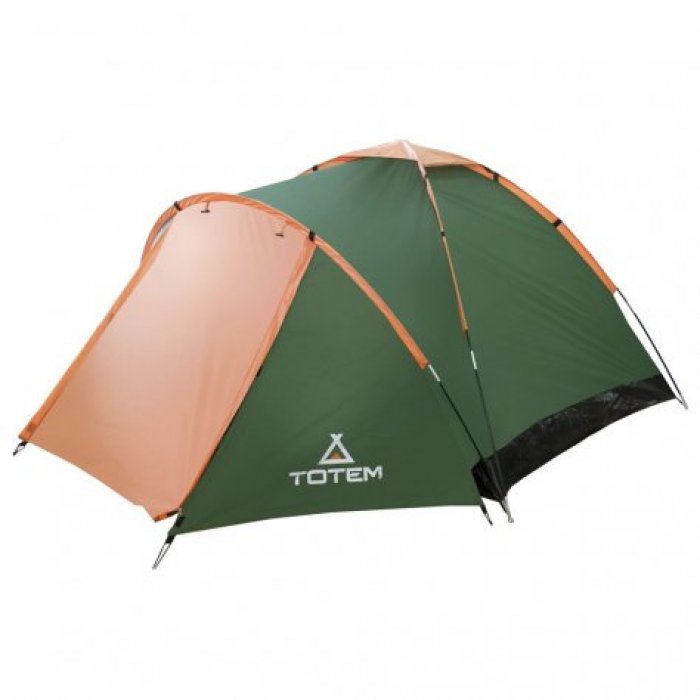 Totem однослойная палатка с тамбуром 3 Plus (V2) (зелёный)